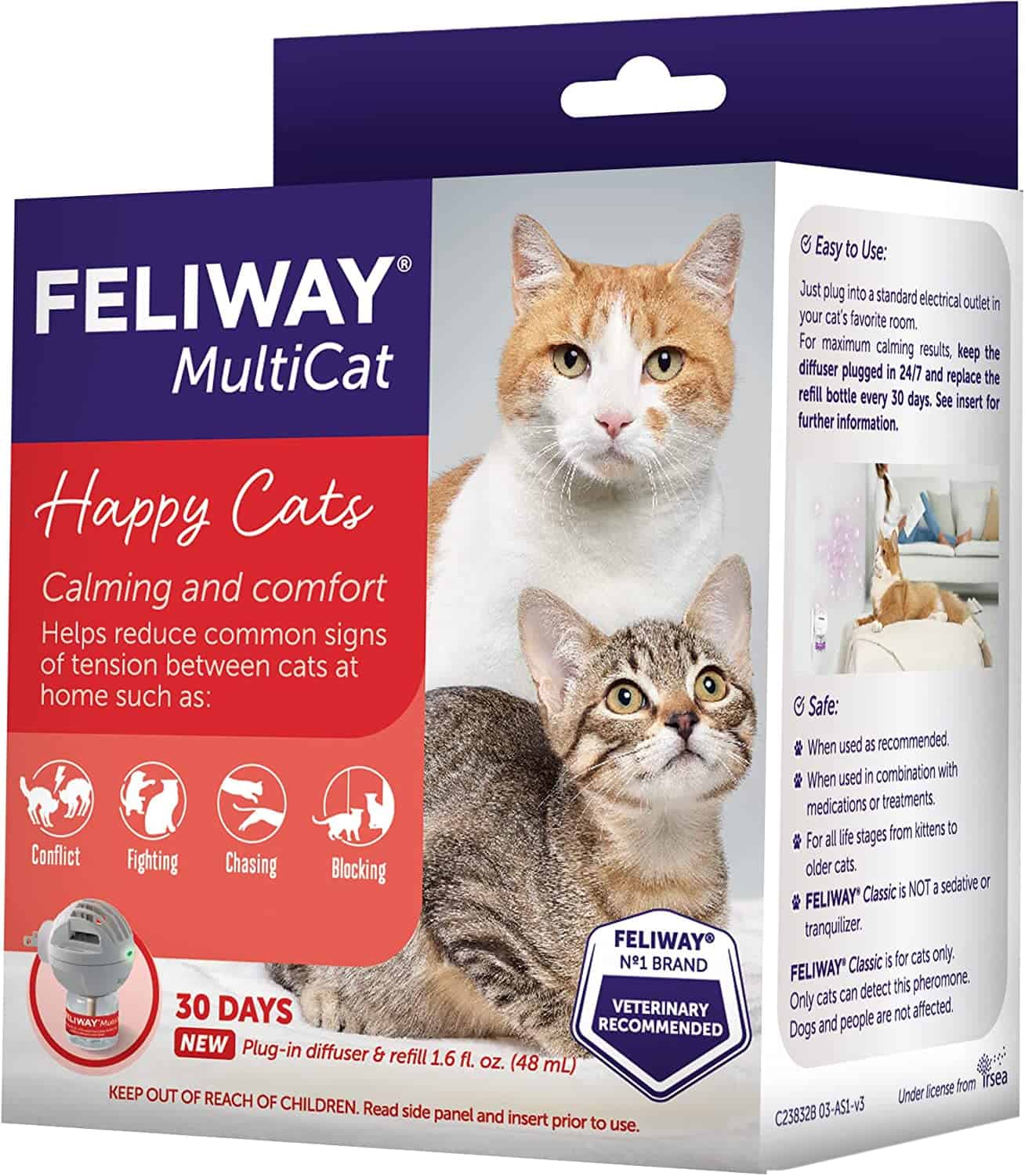 Feliway MultiCat 30 Day Starter Kit Calming Pheromone Diffuser for Cats - Image 4