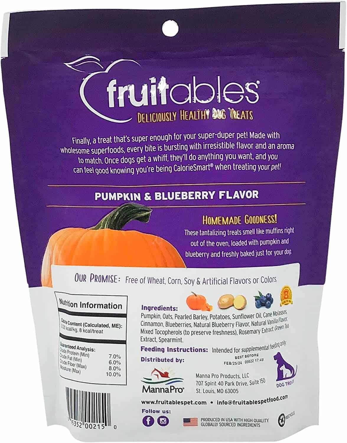 Fruitables Crunchy Baked Dog Treats | Pumpkin and Blueberry - Image 7