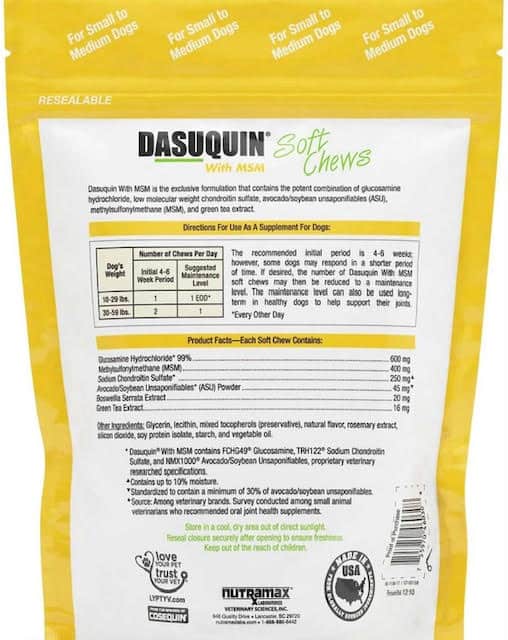 dasuquin msm sm med dog back bag