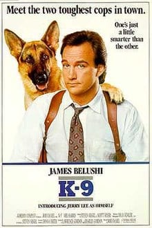 James Bellushi actor and german shepherd