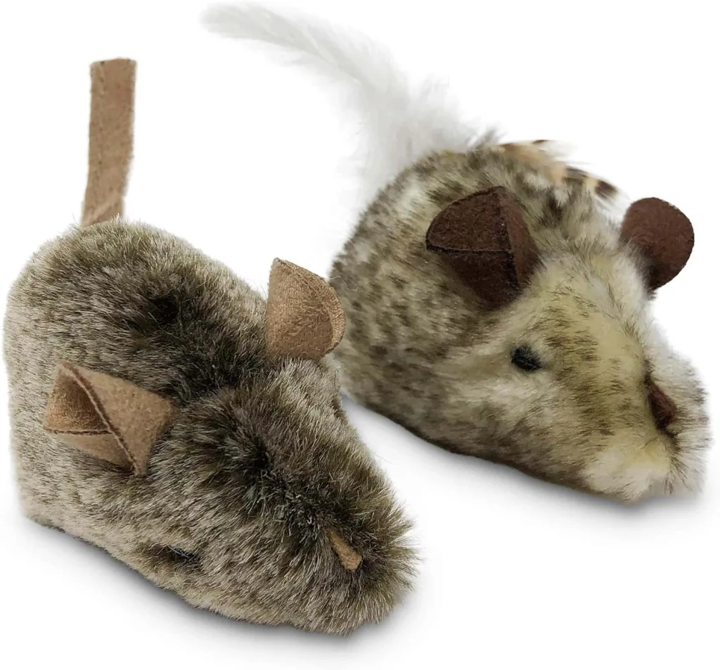 Twice the mice cat toy 2 furry mice cat toys