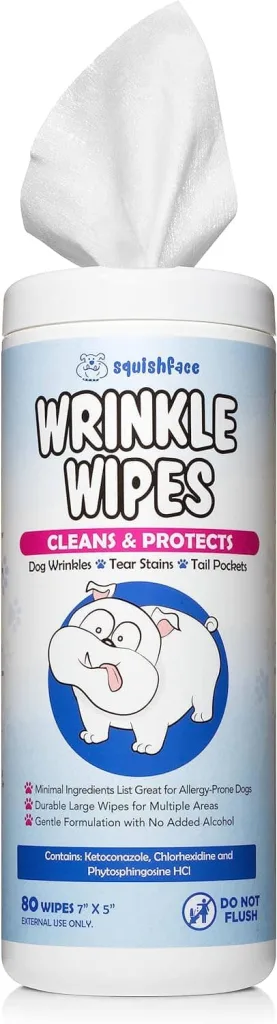 wrinkle wipes packaging white canister of eye wipes